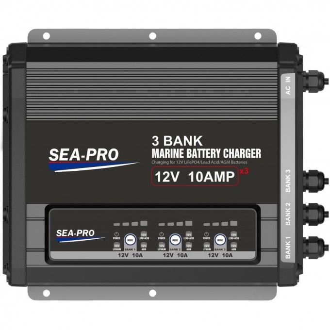 Зарядное устройство SEA-PRO ТЕ4-0331 3х12В AGM, LEAD-ACID, LiFePo4 TE4-0331 Зарядное устройство SEA-PRO ТЕ4-0331 3х12В AGM, LEAD-ACID, LiFePo4 TE4-0331