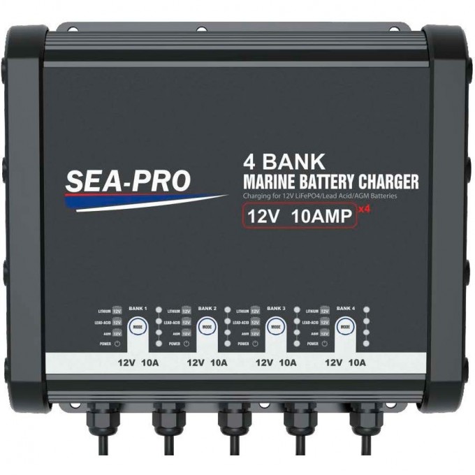 Зарядное устройство SEA-PRO ТЕ4-0333С 4х12В AGM, LEAD-ACID, LiFePo4 TE4-0333C Зарядное устройство SEA-PRO ТЕ4-0333С 4х12В AGM, LEAD-ACID, LiFePo4 TE4-0333C